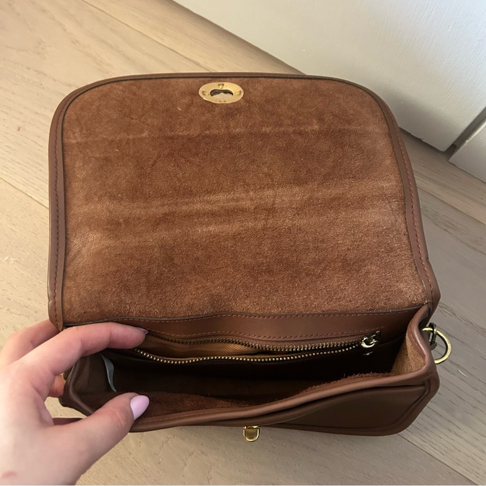 Brown Fake Leather Chain Strap Shoulder Bag - Picture 4 of 4